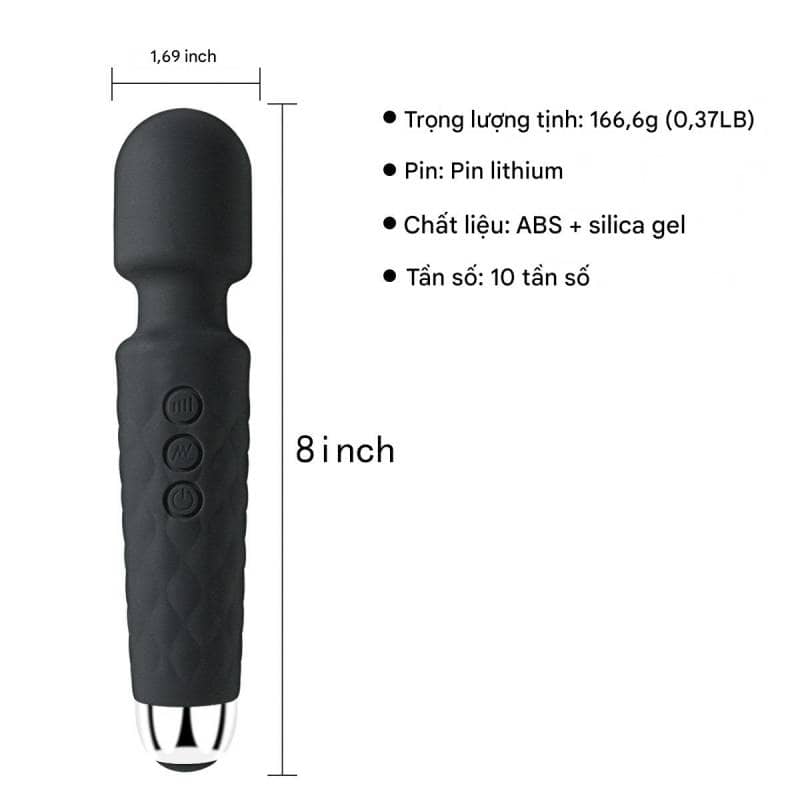 Chày Rung Mini Sạc Pin - Bút Massage Cầm Tay Nhỏ Gọn Mạnh Mẽ - hình minh họa 10