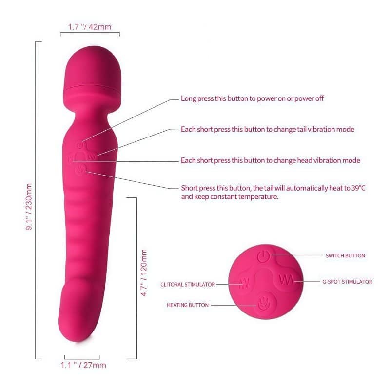 Máy Massage Cá Nhân Chày Rung 2 Đầu - hình minh họa 7