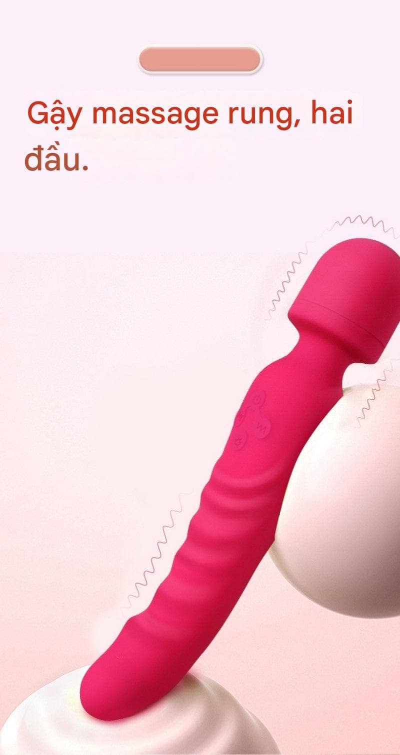 Máy Massage Cá Nhân Chày Rung 2 Đầu - hình minh họa 13