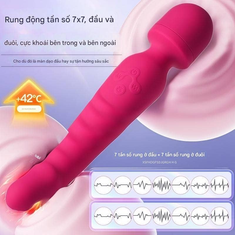 Máy Massage Cá Nhân Chày Rung 2 Đầu - hình minh họa 15