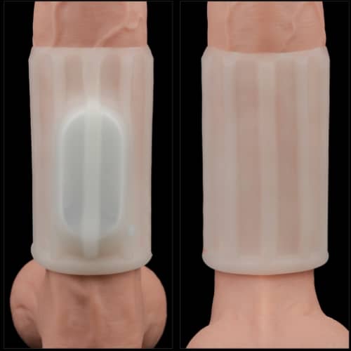 Khúc đôn silicon Lovetoy gân nổi có rung - hình minh họa 3