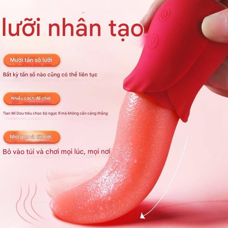 Thiết Bị Kích Thích Nữ Giới – Lưỡi Rung Silicon Mềm Mại, Mô Phỏng Tự Nhiên - hình minh họa 2