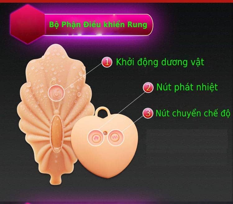 Quần lót rung cho nữ điều khiển từ xa cao cấp có sưởi ấm âm đạo (DC38H) - hình minh họa 9