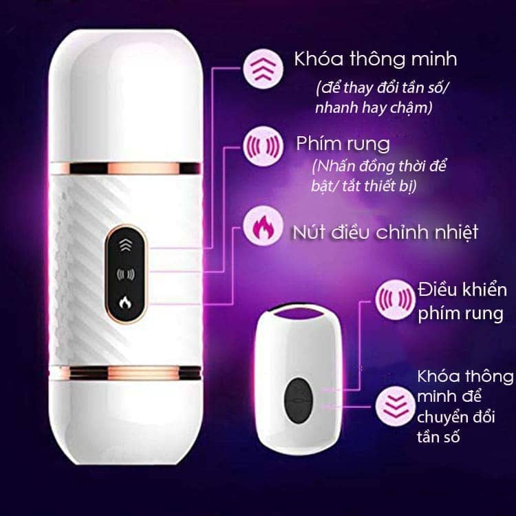 Máy làm tình tự động CYCLONE FIRE rung thụt sưởi ấm cực đỉnh - hình minh họa 6