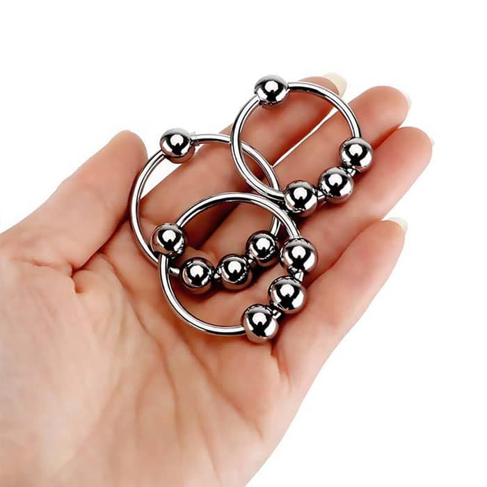 Vòng đeo dương vật inox 4 bi - hình minh họa 2