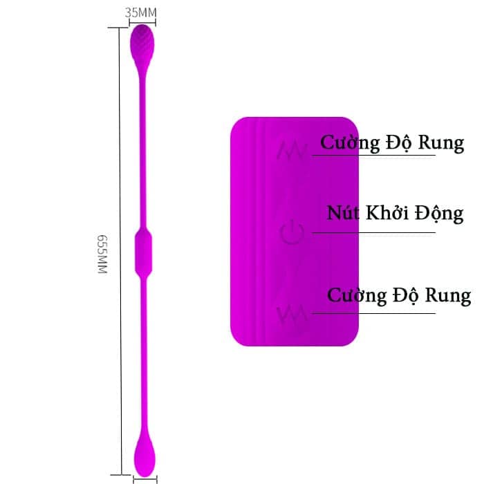 Trứng Rung 2 Đầu Siêu Mạnh - Rắn Chúa 2 Đầu (DC79M) - hình minh họa 4