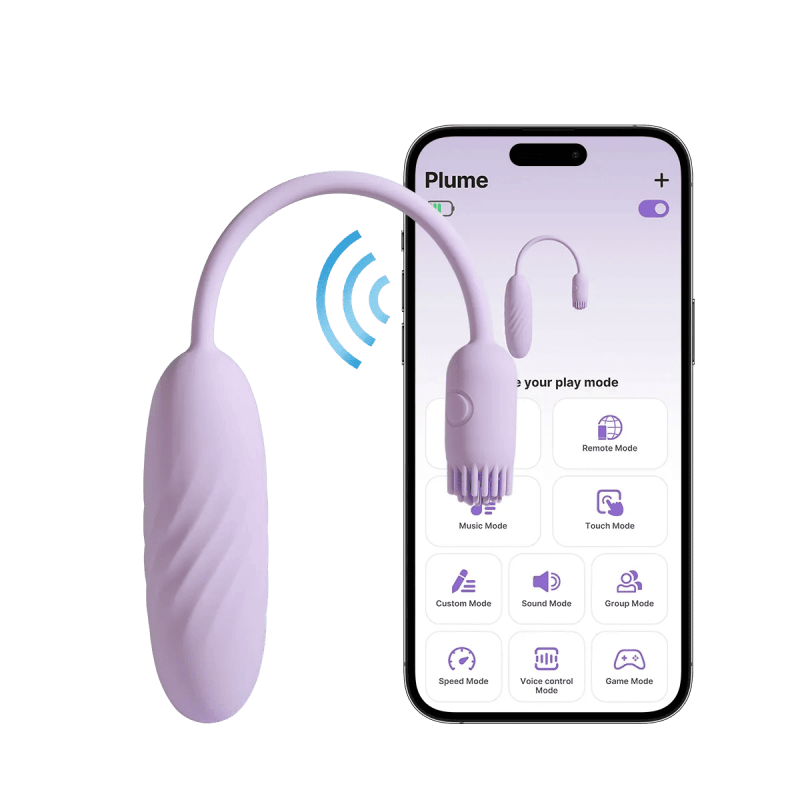 Trứng Rung Tình Yêu Svakom Plume Điều Khiển App Đuôi Silicon Mềm - hình minh họa 5