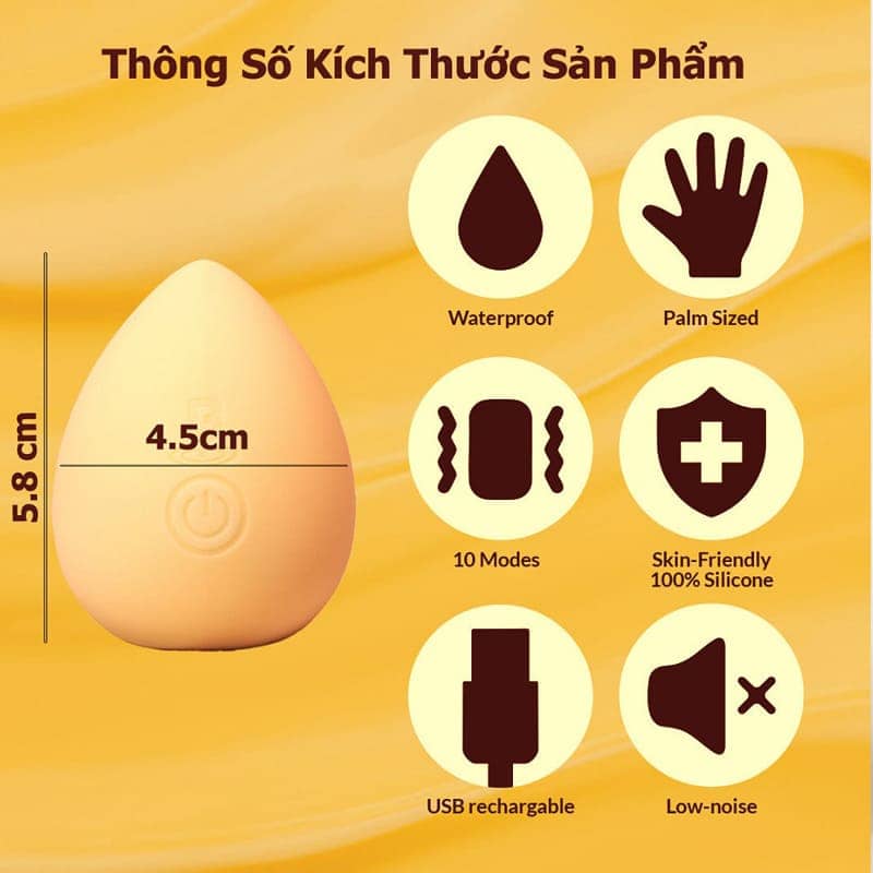 Máy Rung Mini Hình Trái Đào Blenva Bonbon - hình minh họa 3
