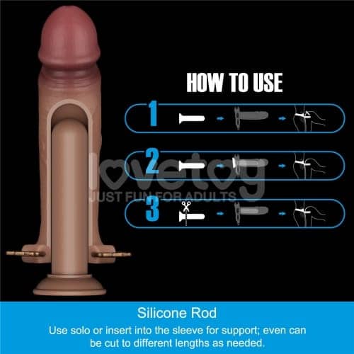 Dương Vật Giả Rung Đeo Ngoài Lovetoy INGEN Silicon Thiết Kế Linh Hoạt - hình minh họa 3