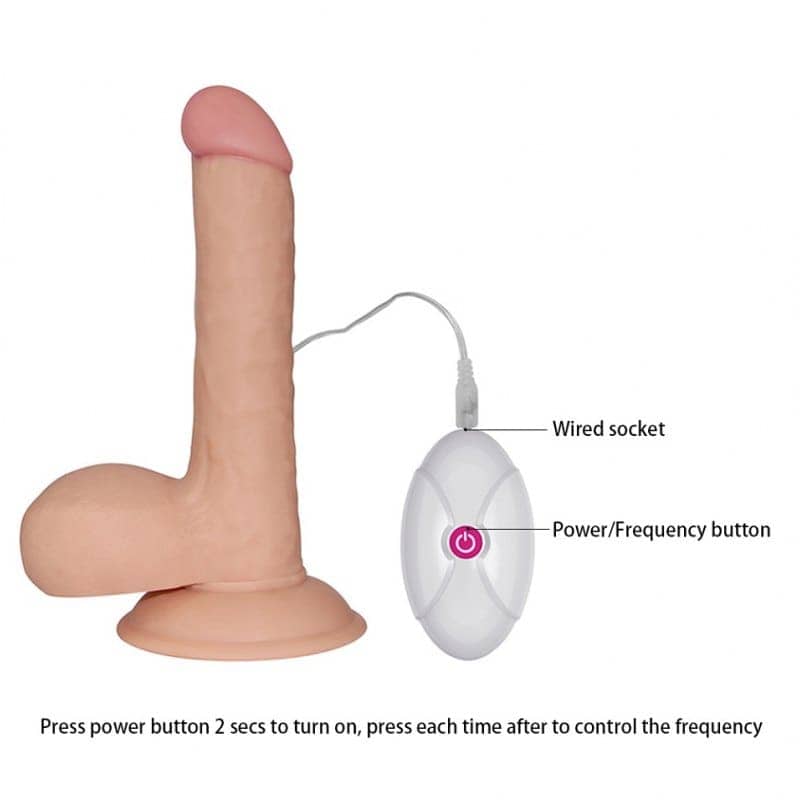 Dương vật silicon siêu mềm có rung Lovetoy Ultra Soft Dude 7.5