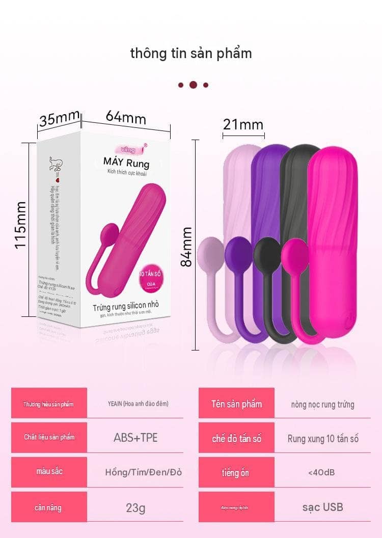Trứng Rung Mini Stormy Sạc Pin 10 Chế Độ - hình minh họa 8