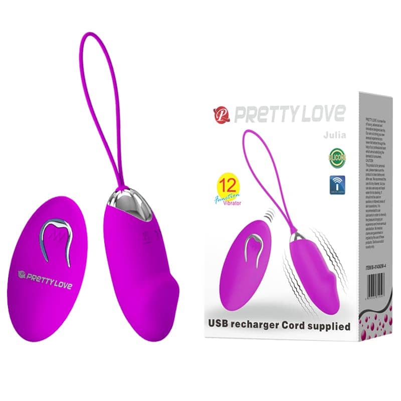 Trứng rung xoay 12 tần số siêu mạnh điều khiển xa Prettylove Julia (EG30D)
