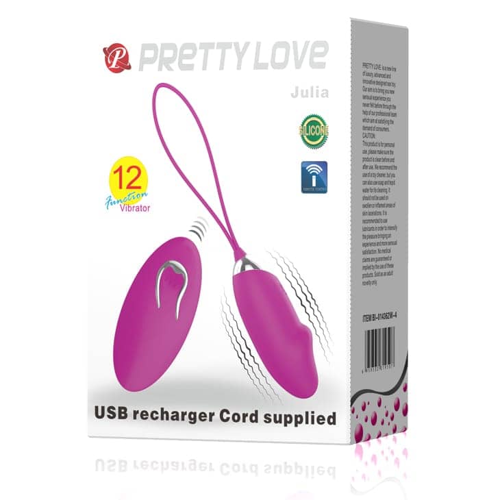 Trứng rung xoay 12 tần số siêu mạnh điều khiển xa Prettylove Julia (EG30D) - hình minh họa 2