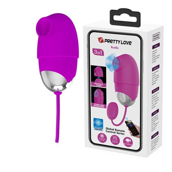 Trứng rung táp cực mạnh kết nối app Prettylove Kaila - hình minh họa 2