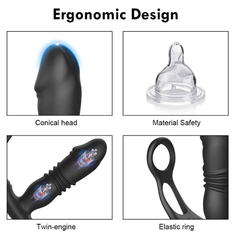 Máy Massage Rung Đa Năng Kèm Vòng Đeo Điều Khiển Từ Xa Sạc USB Chống Nước - hình minh họa 2