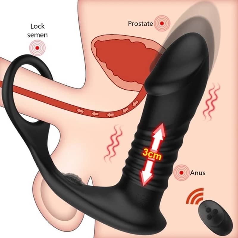 Máy Massage Rung Đa Năng Kèm Vòng Đeo Điều Khiển Từ Xa Sạc USB Chống Nước - hình minh họa 6