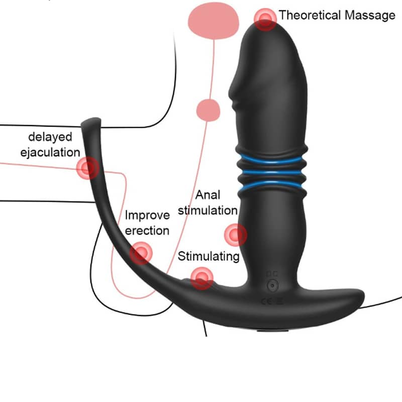Máy Massage Rung Đa Năng Kèm Vòng Đeo Điều Khiển Từ Xa Sạc USB Chống Nước - hình minh họa 7