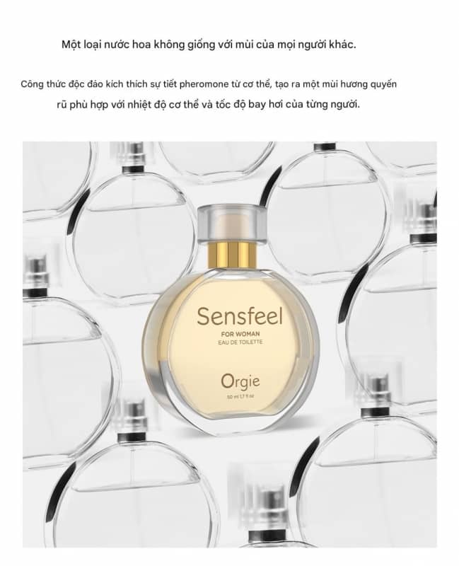 Nước Hoa Kích Thích Nữ Orgie Sensfeel 50ml Hương Thơm Quyến Rũ Tinh Tế - hình minh họa 6