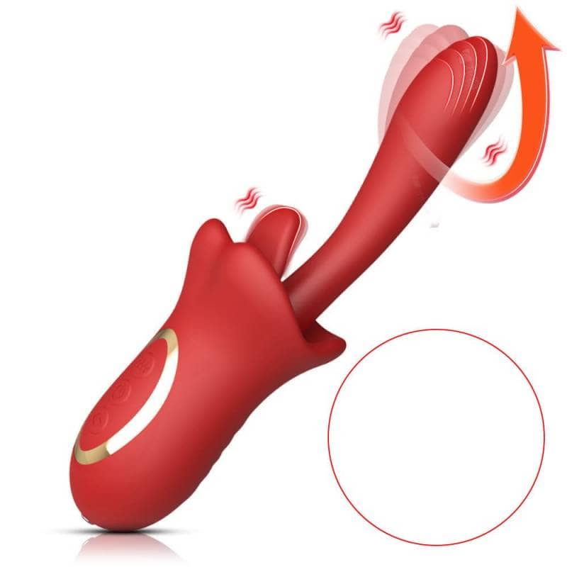 Trứng Rung Tình Yêu Lưỡi Kép Rung Ngoáy Liếm - hình minh họa 7