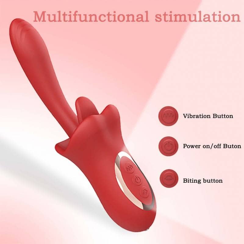 Trứng Rung Tình Yêu Lưỡi Kép Rung Ngoáy Liếm - hình minh họa 9