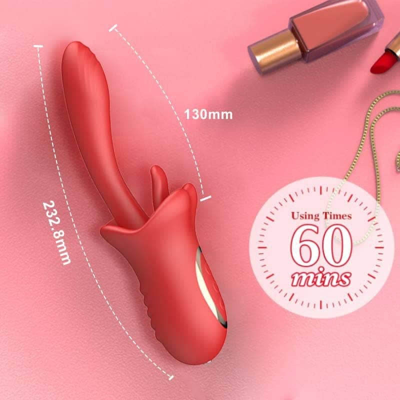 Trứng Rung Tình Yêu Lưỡi Kép Rung Ngoáy Liếm - hình minh họa 13