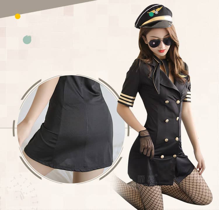 Bộ cosplay tếp viên hàng không quyến rũ - hình minh họa 3