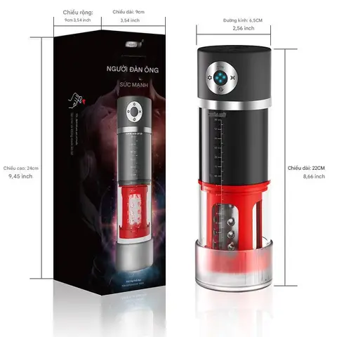 Máy Mát Xa Tăng Kích Thước Dương Vật Yeain Man PowerUp - Hút Xoáy Mạnh, Silicone Cao Cấp