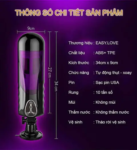 Máy thủ dâm tự động Telescopic Sweetheart II (AD36G)