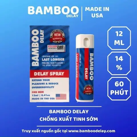 Xịt Chống Xuất Tinh Sớm, Kéo Dài Quan Hệ BamBoo Delay Spray Chai 12ml