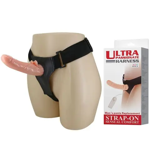 Dương vật giả dây đeo đặc ruột rung ngoáy ở đầu (DC65)