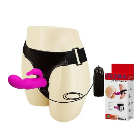 Dương vât giả dây đeo, có rung, gân nổi, thắt khúc (DC65H)