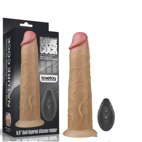 Dương vật giả siêu mềm Lovetoy Rotator rung ngoáy điều khiển xa