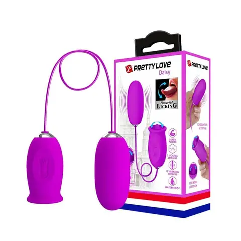 Trứng rung và liếm 2 đầu siêu kích thích PrettyLove Daisy