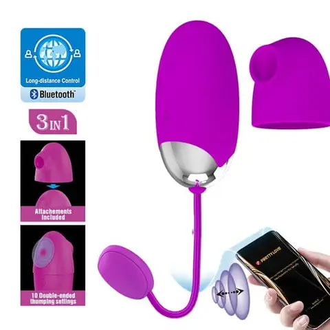 Trứng rung táp cực mạnh kết nối app Prettylove Kaila