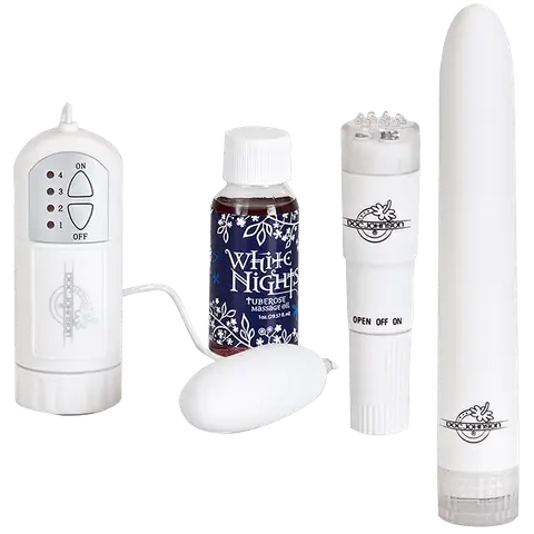 Bộ mát xa nữ cao cấp DocJohnson white nights pleasure Kit (QT02A)