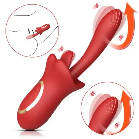 Trứng Rung Tình Yêu Lưỡi Kép Rung Ngoáy Liếm