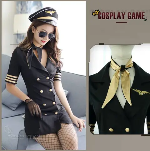 Bộ cosplay tếp viên hàng không quyến rũ