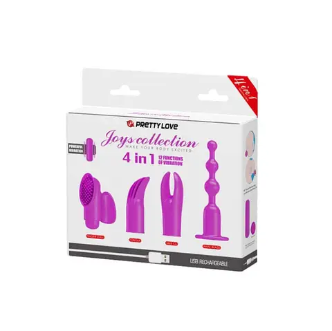 Bộ rung đa năng với 4 đầu silicon thay thế- Toys collection 4 in 1
